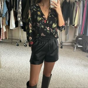 Zara Black Floral Blouse